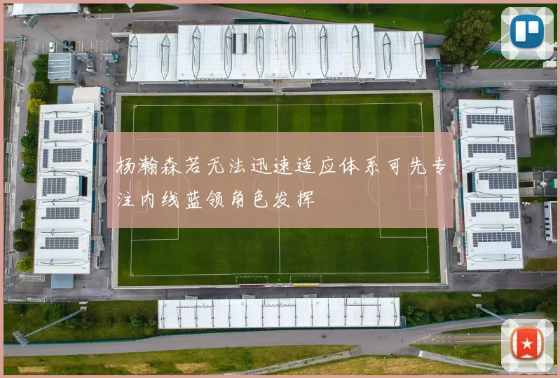 杨瀚森若无法迅速适应体系可先专注内线蓝领角色发挥